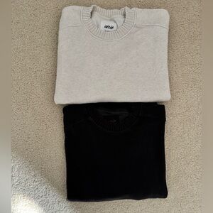 Aerie Cream and Black Sweatshirt Bundle